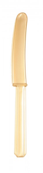 20 Plastikmesser in Gold