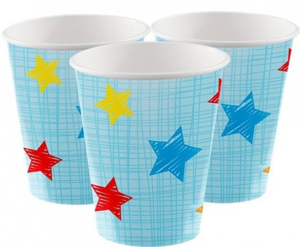 8 First Party Animal Pappbecher 256ml