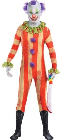Bunter Horror Clown Morphsuit für Herren