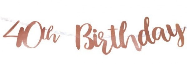 Blooming 40th Birthday Girlande 4m