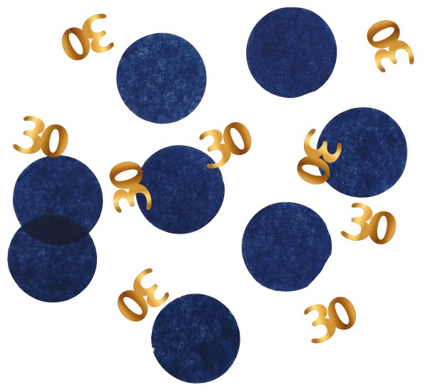 Elegant Blue 30th Birthday Streudeko 25g
