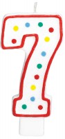 Tortenkerze Charly Zahl 7
