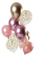 12 Latexballons Golden Blush