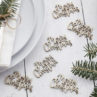 20 Winterdorf Christmas Holz Streudeko Elemente