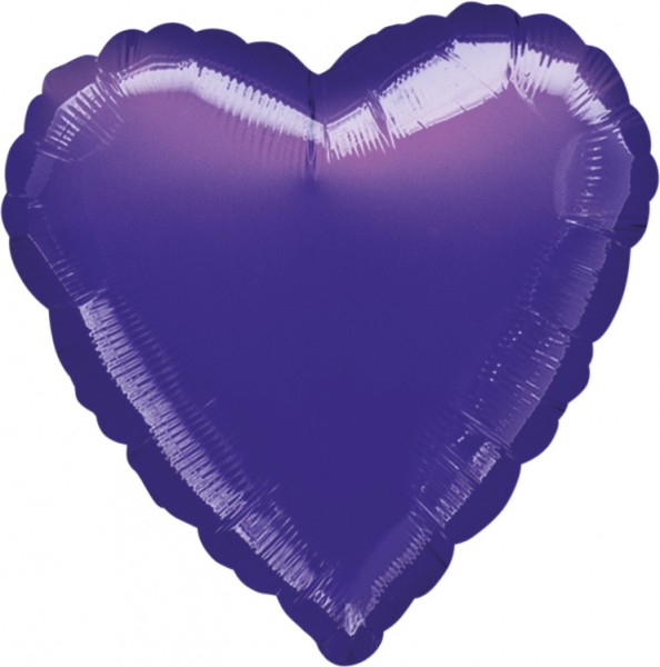 Lavendelfarbener Herzballon 43cm