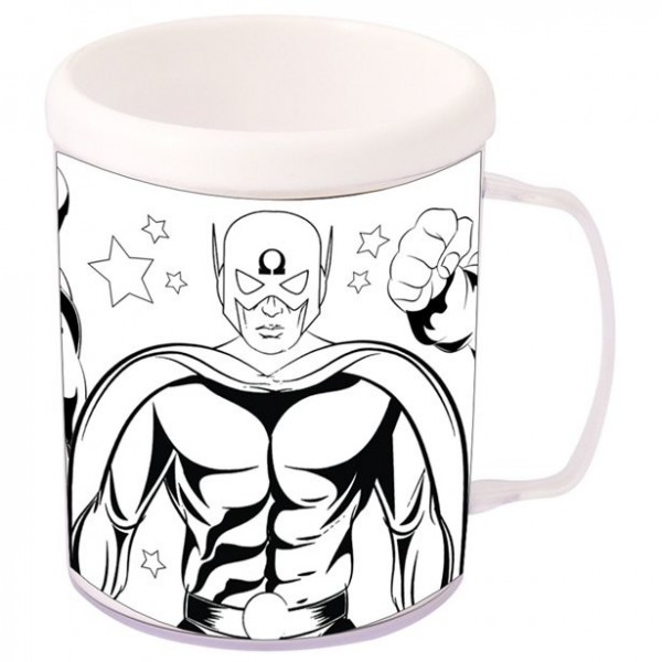 Superheld Becher zum Ausmalen