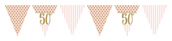 Lovely 50th Birthday Wimpelkette 3,7m