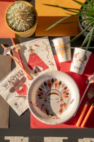 Vorschau: 10 Wild West Pappteller 22,5cm