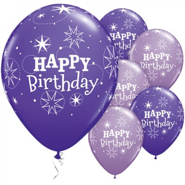 25 födelsedagsballonger Violetta 28cm