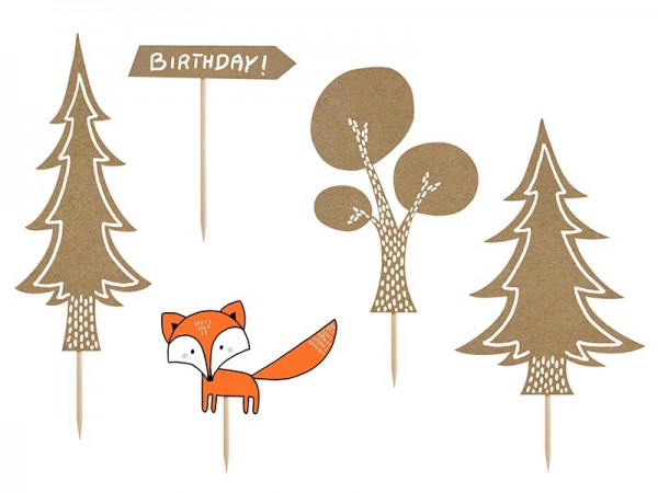 Woodland Tortendeko 5-teilig 2