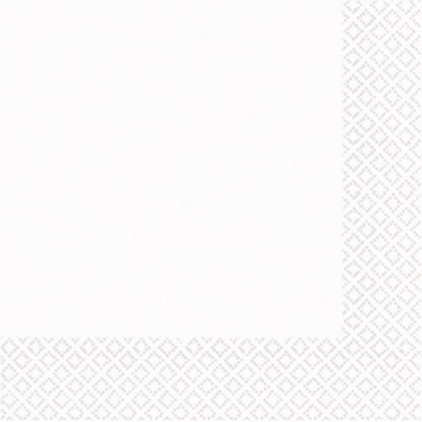 50 Servietten Mila weiß 33cm