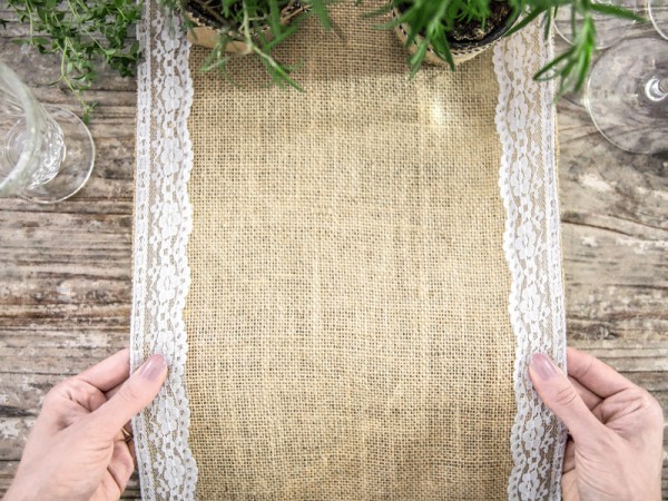 2,75m Vintage Jute Tischläufer 28cm 9