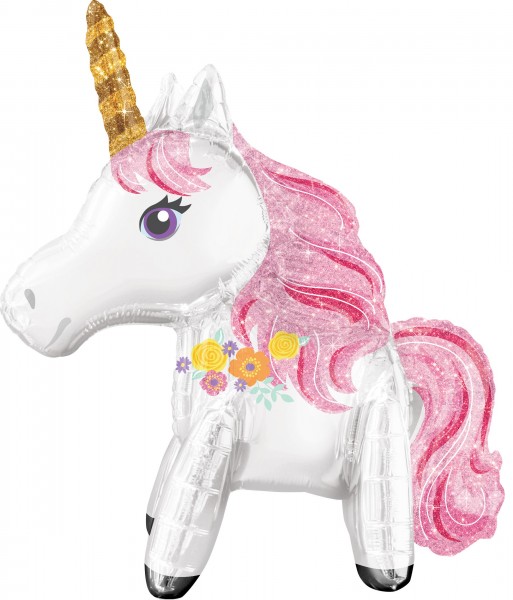 Folienballon Glittery Unicorn 55 x 63cm