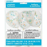 6 Konfetti Luftballons Celebration Bunt