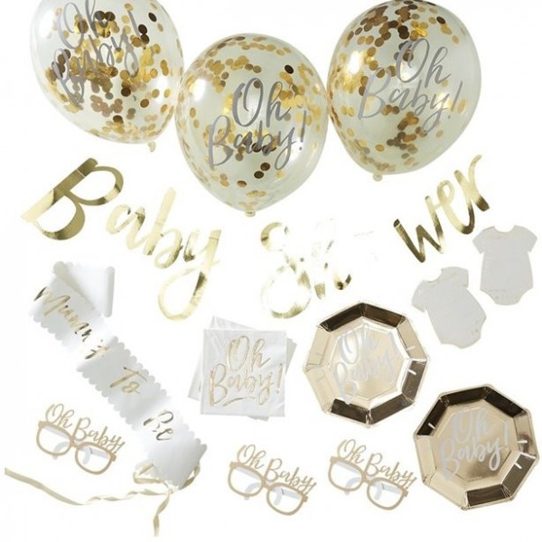 Goldenes Oh Baby Partyset 55-teilig 2