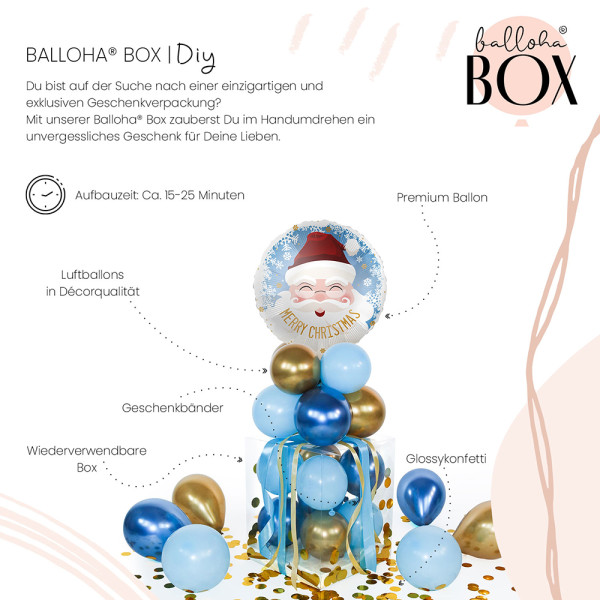 Balloha Geschenkbox DIY Santa Merry Christmas XL 3
