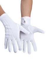 Weiße XL Handschuhe Carnival Fever