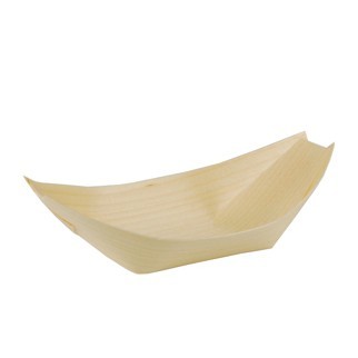 50 Holz Fingerfood Schalen Schiffchen 16,5 x 8,5cm 2