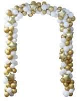 Landhaus Weihnacht Ballongirlande gold