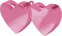 Doppelherz Ballongewicht in Rosa