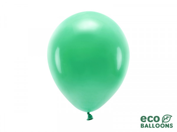 100 Eco Pastell Ballons smaragdgrün 26cm
