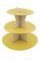Punkte Spaß Gelber Cupcake Ständer 30cm