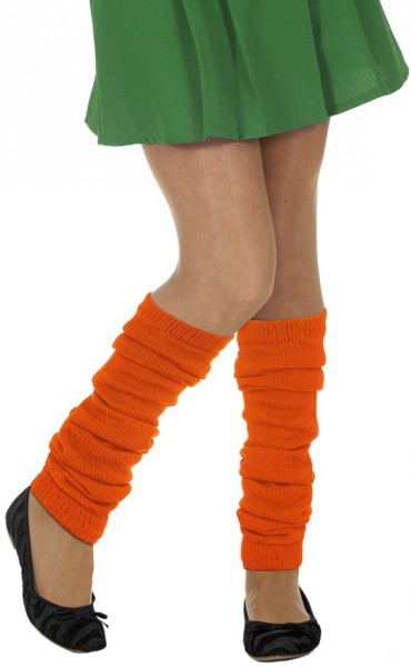 Hautenge Beinstulpen Beinwärmer In Orange