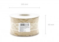 Vorschau: Jute Geschenkband Da Vinci 5m x 5cm