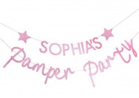 DIY Pamper Party Girlande pink 2,5m
