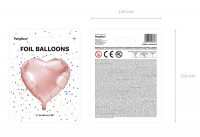 Herzilein Folienballon roségold 61cm