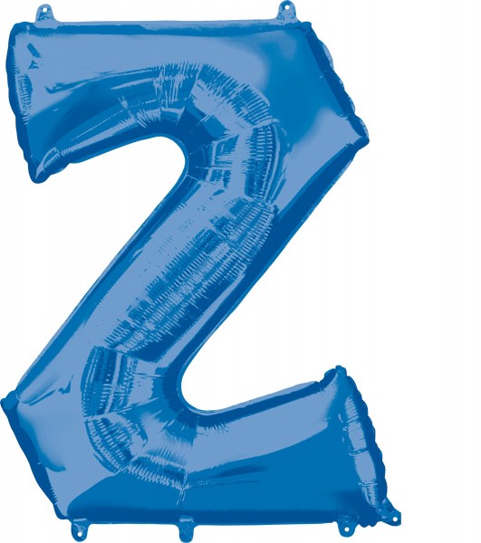 Folienballon Buchstabe Z blau XL 83cm