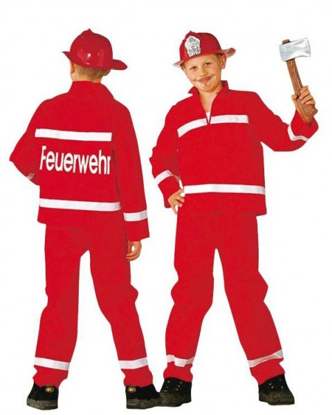 Feuerwehrmann Erik Kinderkostüm 2-Teilig