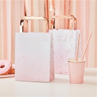5 Rosy Birthday Geschenktüten 27cm