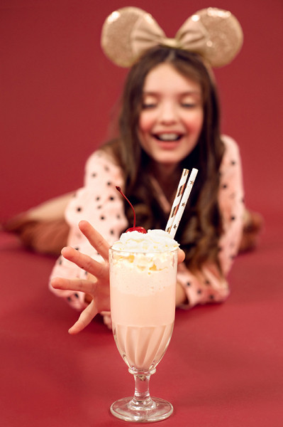 10 Gestreifte Strohhalme roségold 19,5cm 4