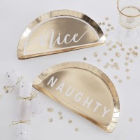 8 Goldene Weihnacht Naughty & Nice Teller