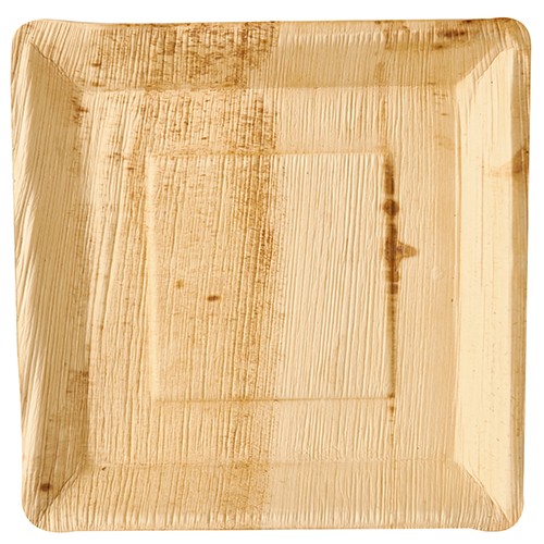 25 Palmblatt Teller Verdi eckig 25 x 25cm