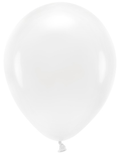100 Eco Pastell Ballons weiß 30cm