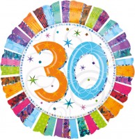 Colourful 30th Birthday Ballon 45cm