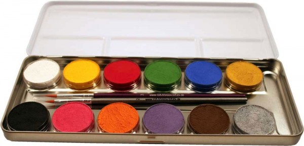 Schminkset Mit Pinsel 12 Farben In Palette