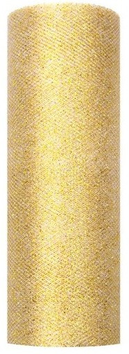 Glitzer Tüll Estelle gold 9m x 15cm 2