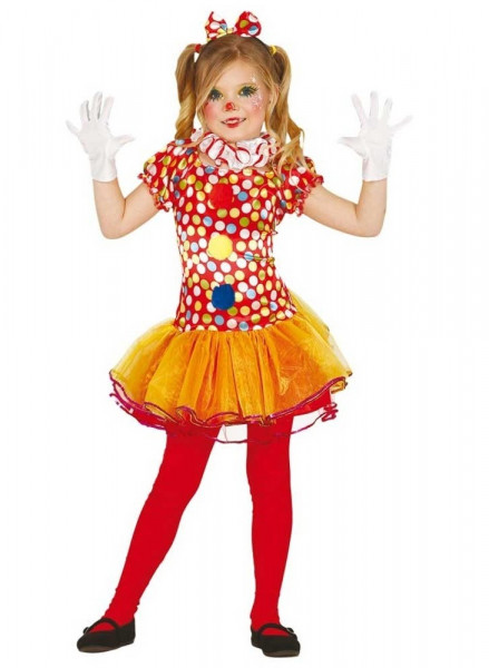 Gepunktetes Clownkostüm für Mädchen