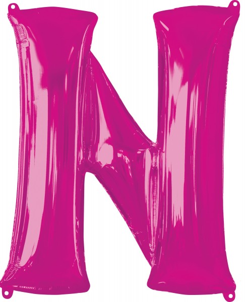 Folienballon Buchstabe N pink XL 81cm