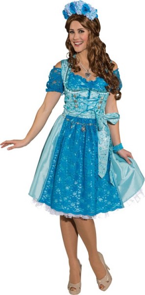 Blaues Midi Dirndl Marlene