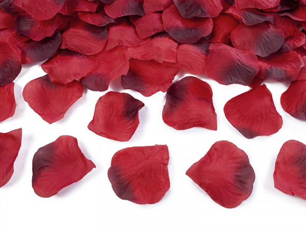 100 Rosenblätter Amour weinrot