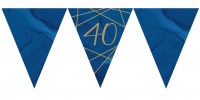 Luxurious 40th Birthday Wimpelkette 3,7m