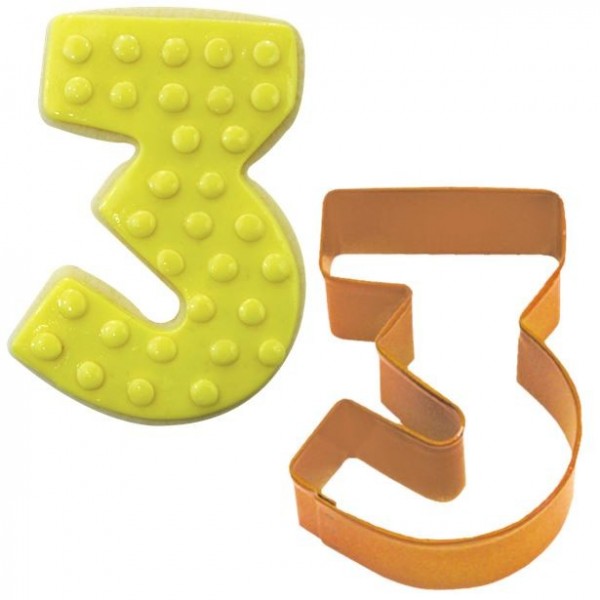 Zahl 3 Ausstechform 7,6cm