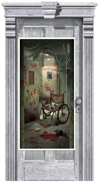 Horror Psychiatrie Türposter 1,65m x 85cm