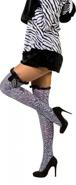 Sexy Zebra Overknee Strümpfe