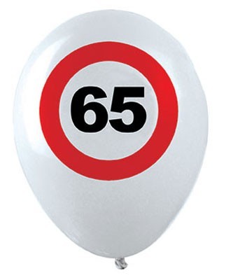 12 Latexballons 65 Zone Geburtstag