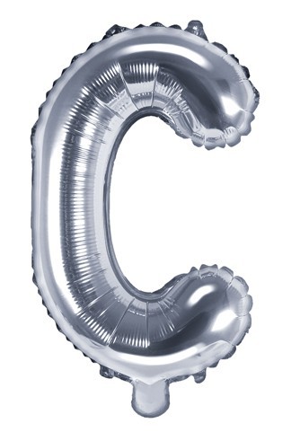 Folienballon C silber 35cm
